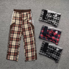 Broken Planet Loose Plaid Straight Pants