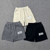 Broken planet trendy letter foam printed drawstring five quarter shorts