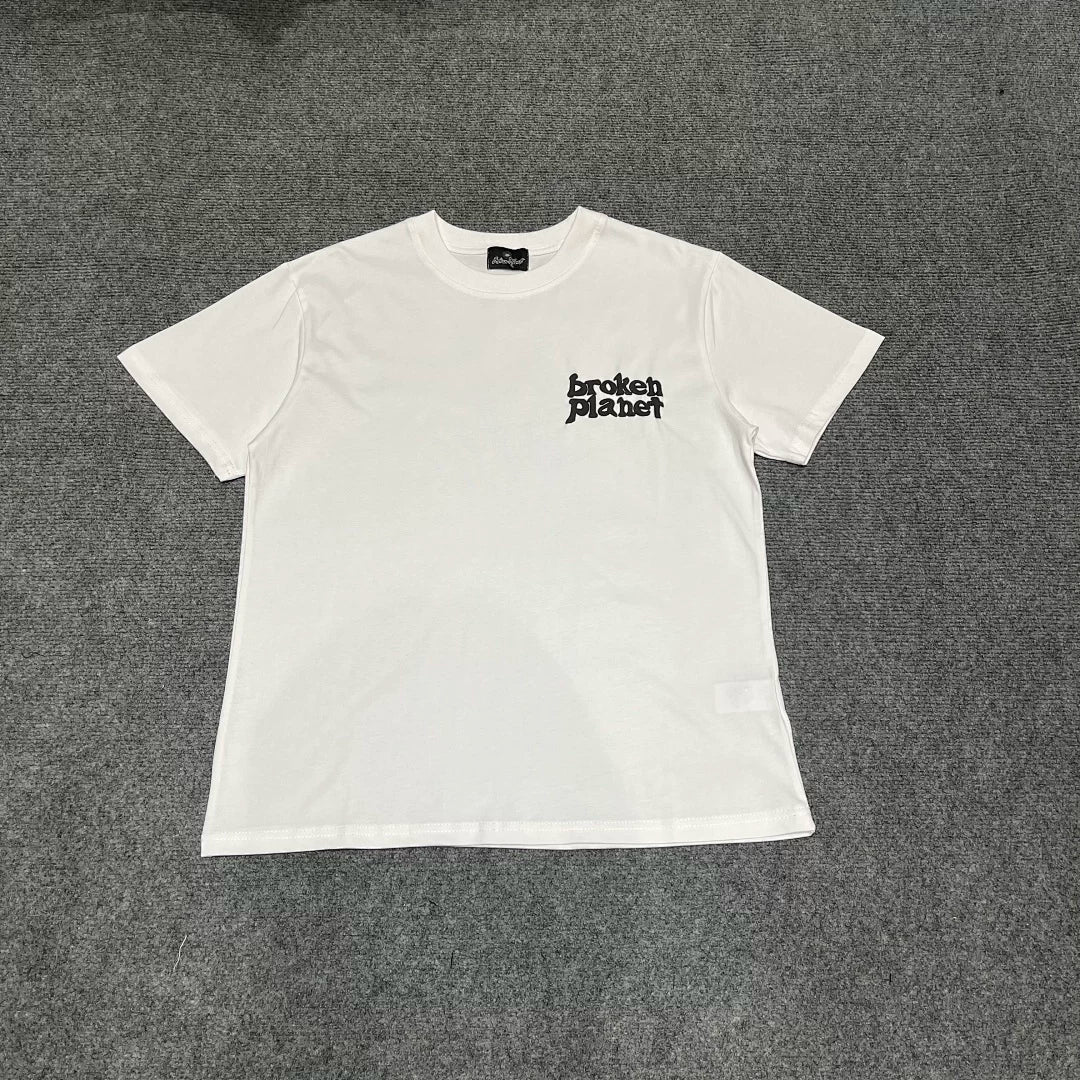 Broken Planet Leisure Foam Letter Printed Loose Cotton Short sleeved T-shirt